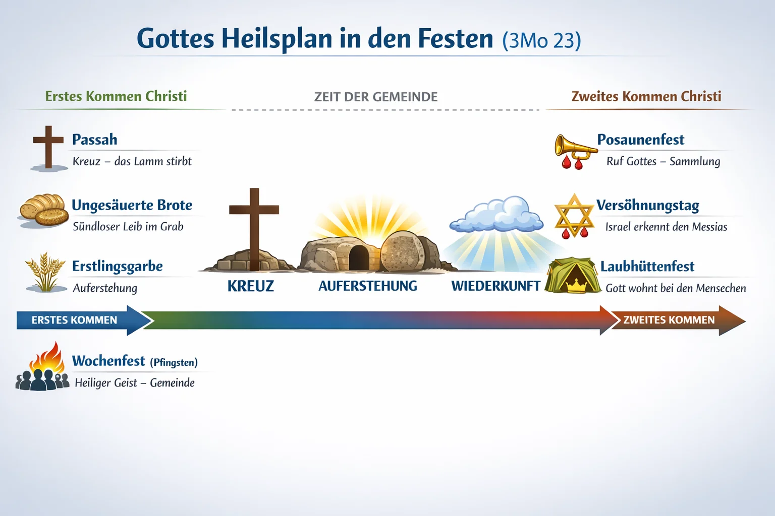 Übersicht über die Feste des HERRN nach 3. Mose 23
